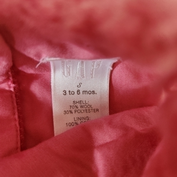 Baby Gap Infant Wool Blend Lined Dress Size 3-6 mos Red faux fur Christmas Santa - Picture 4 of 6